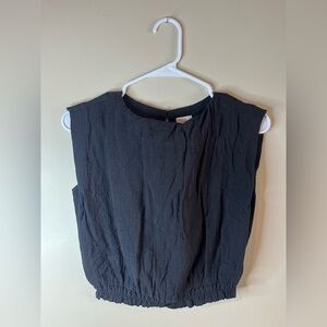 BUNDLE ONLY: A New Day Black Crepe Cap Sleeve Cropped Top